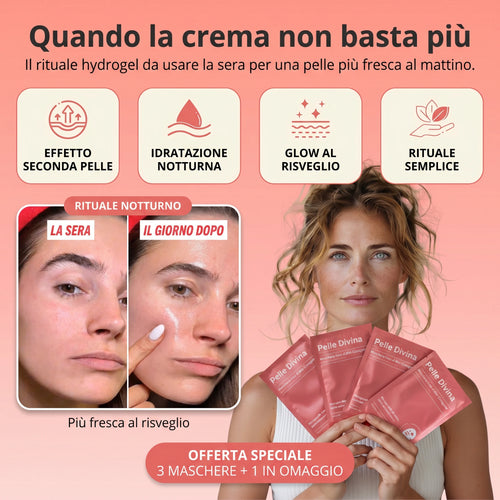 Maschera hydrogel al bio-collagene - Pelle Divina