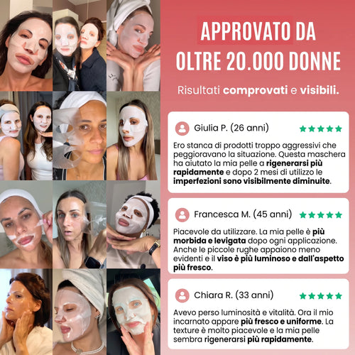 Maschera hydrogel al bio-collagene - Pelle Divina